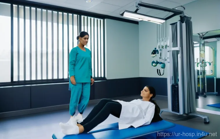 근골격계 질환 진료 병원 비교 - **Prompt:** A compassionate male orthopedic surgeon, around 40s, with a gentle smile under his neatl...
