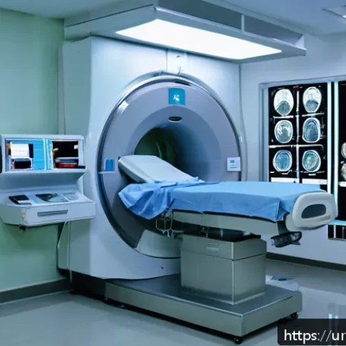 Home 17 MRI와 PET CT 검사 비용 비교 - A modern hospital diagnostic room in Pakistan featuring an MRI machine in use, with a female patient...